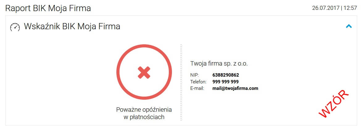 Wskaźnik BIK Moja Firma