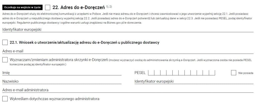 Adres do e-doręczeń w CEIDG-1