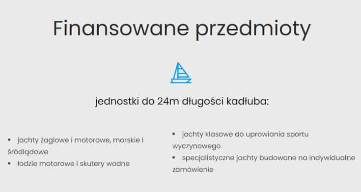 Finansowanie jachtów w Idea Getin Leasing