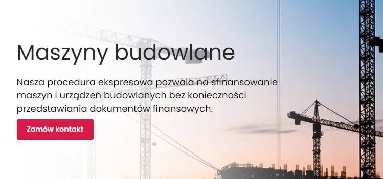 Finansowanie maszyn budowlanych w Idea Getin Leasing